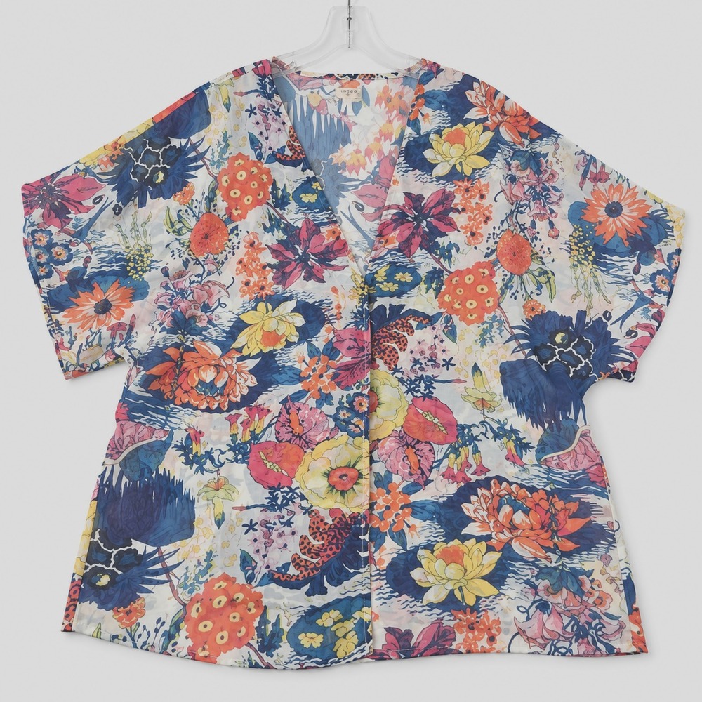 Floral Kimono Womens One Size Chiffon Boho Open Front Duster Eclectic Festival